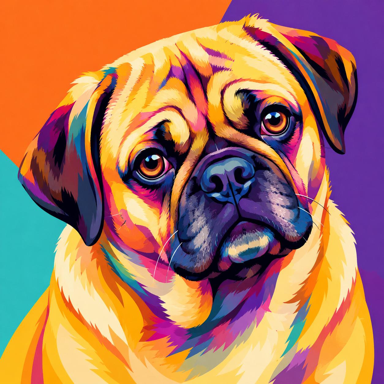 Jack — the rescue pug behind Pink Pineapple Publishing
